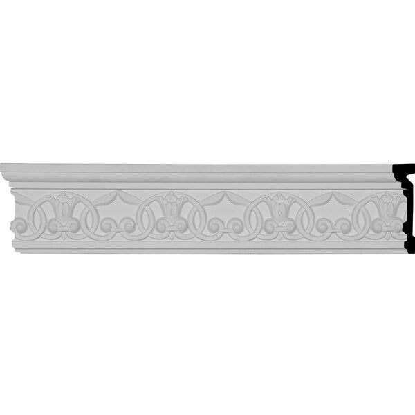 Ekena Millwork SAMPLE - 4"H x 1"P x 12"L Dublin Versailles Flower Blossom Chair Rail SAMPLE-CHA04X01VE - main